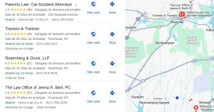 Lawyer near me local pack example