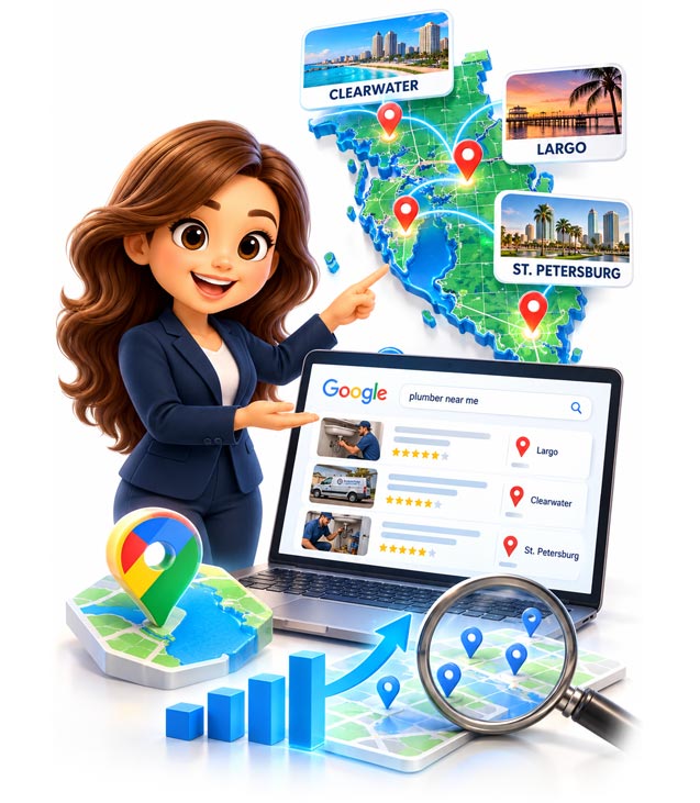 Tampa Bay area map for local SEO and Google Maps search strategy