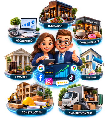 SMG Creativos SEO and digital marketing for accounting, plumbing, painting, cleaning, food markets, and restaurants
